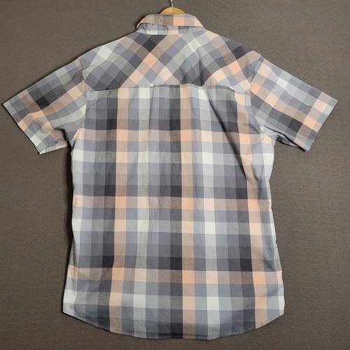 Zoo York Unbreakable Mens Size XL Check Short Sleeve Button Up Shirt Preppy Logo - Picture 9 of 15