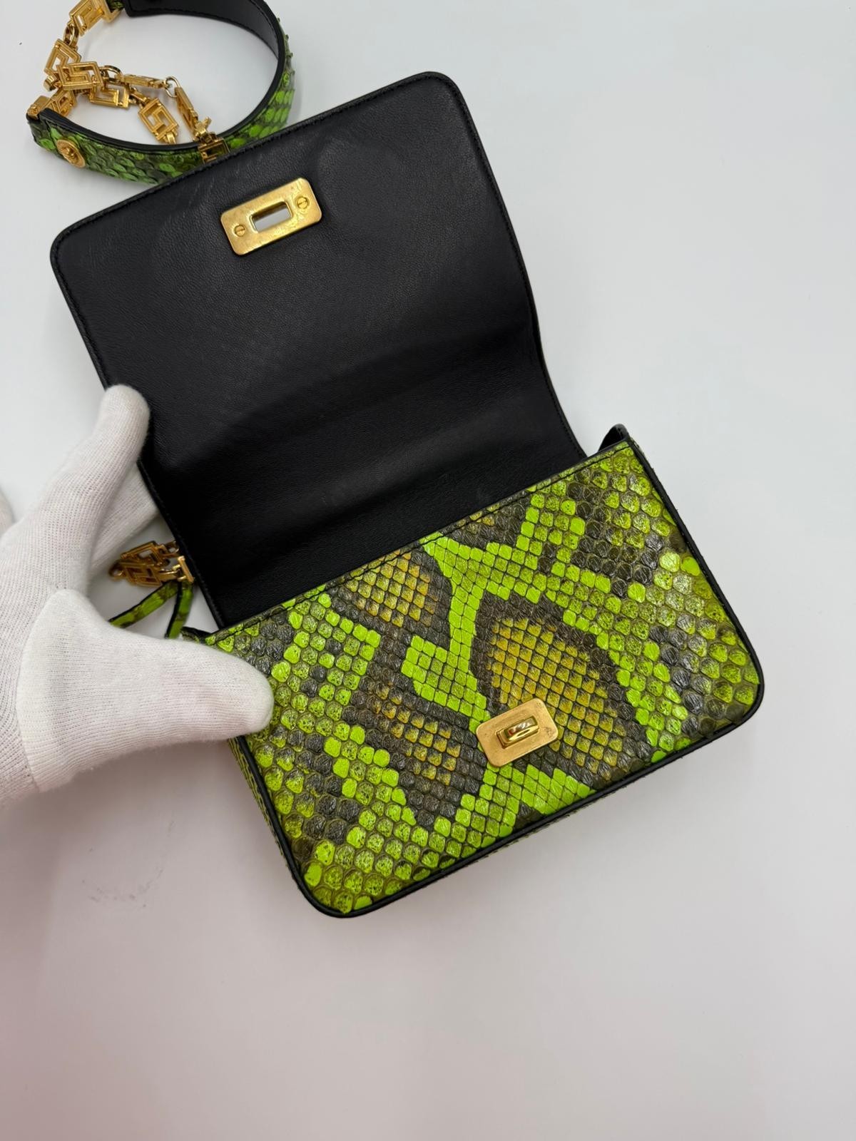 VERSACE ICON TRIBUTE GREEN PYTHON MINI BAG - image 2