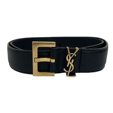 Saint Laurent YSL Monogram CASSANDRE Logo Belt Black/Bronze 634437 139891573