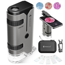 Mini Pocket Microscope Kit for Kids,Protable Handheld Miniscope 100x-250x Home S