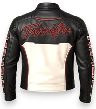 Men's Mister Terrific Michael Holt Fair Play Café Racer Leather Superhero Jacket