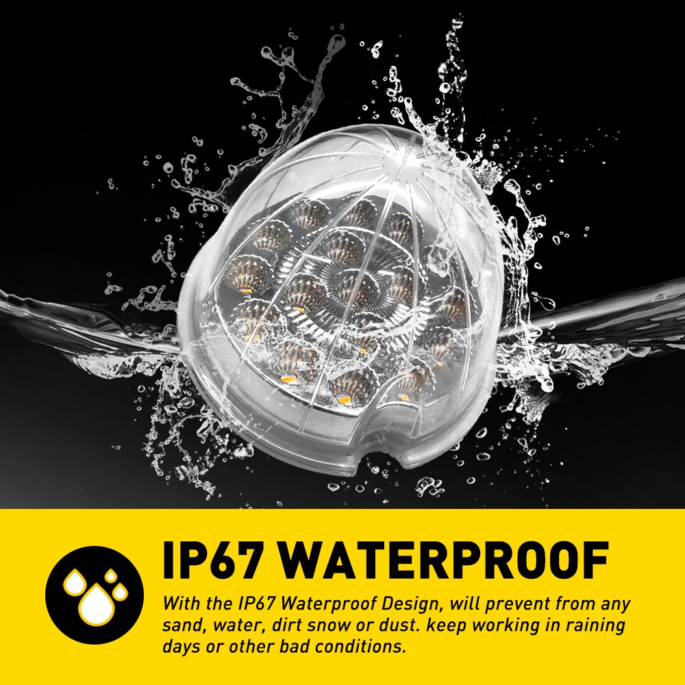 8X Amber Blue w/ Chrome Ring LED Watermelon Marker Turn Signal Clearance Light K