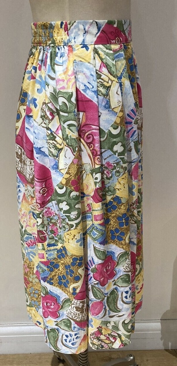 1970s/80s St Michael Floral Vintage Skirt, Size 12 UK, Unworn, Waist 26" 7