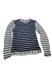Hanna Andersson Blue Navy Stripe Long Sleeve Rash Guard Girls Size 5