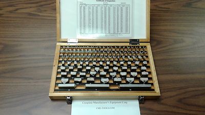 103 PCS/SET METRIC GAGE BLOCK SET, DIN861 GRADE 2 W. CERTS. #702F-103--new