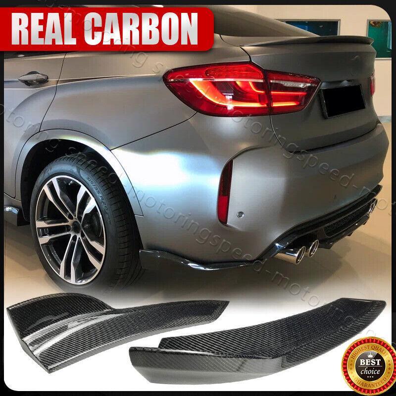 REAL Carbon Rear Bumper Splitters Canand Fins Fits BMW F86 X6M X6 F85 X5M 14-18