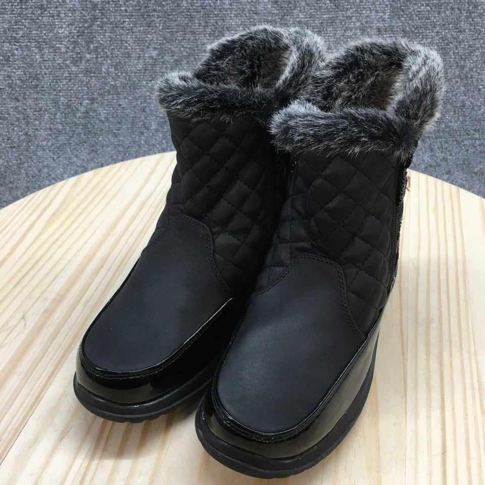 Сумки зимние ботинки женщин 6 М черный Bella водонепроницаемый выстеганный искусственного меха с подкладкой - Изображение 3 из 4