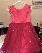 Girls Red Party Dress