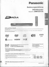 Panasonic DMR EX 72S Diga Deutsch Bedienungsanleitung Gebrauchsanleitung Anleitu