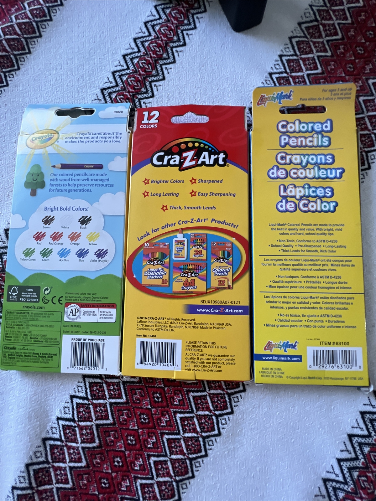 HUGE LOT OF 3 PACKS - Crayola Colored Pencils 12 Pack - 34 TOTAL PENCILS!
