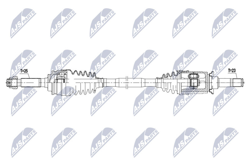 Arbre de transmission mécanique Jeep Compass arbre de transmission central 4 roues motrices