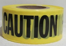 ROLL OF YELLOW CAUTION CUIDADO BARRICADE TAPE 3" x 1000
