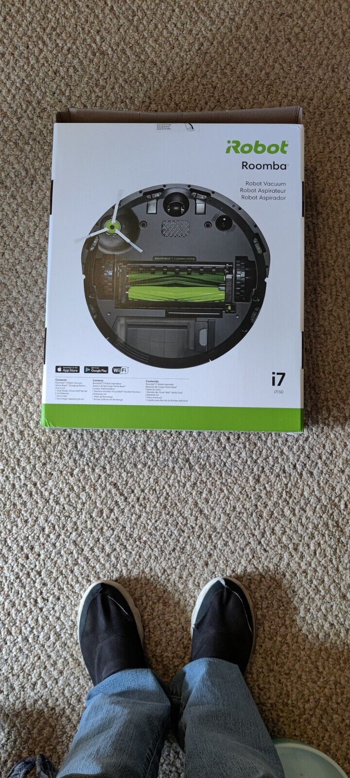 iRobot Roomba i7 Robot Vacuum Cleaner - Black (7150) for sale online