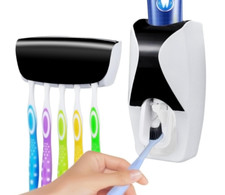 WAYCOM Dust-Proof Toothpaste Dispenser Toothpaste Squeezer Kit Black 