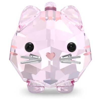 Swarovski Crystals Chubby Cats Collection Pink Cat   5658317 Pre-owned