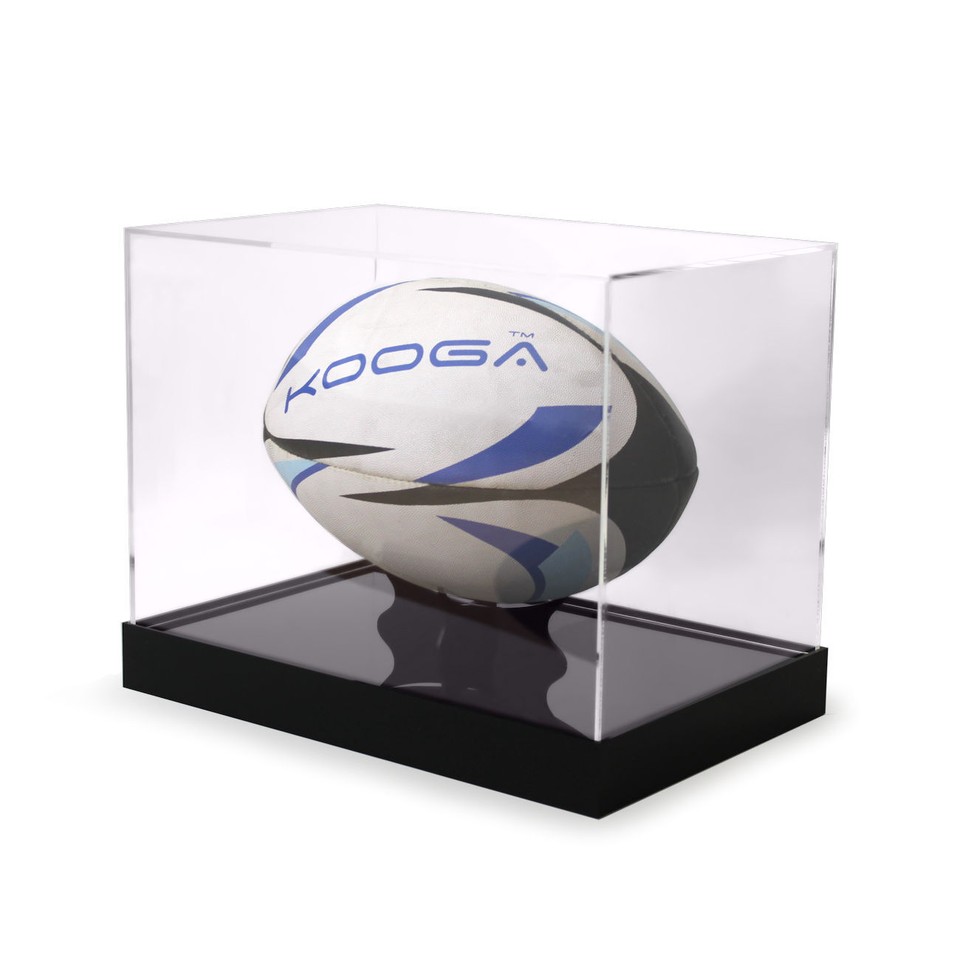 Rugby League Ball Display Case Signed Rugby Ball Stand Horizontal