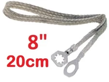Universal 8" (20cm) Copper Ground/Bonding-Strap, Tin-Coated Strip/Cable USA MADE