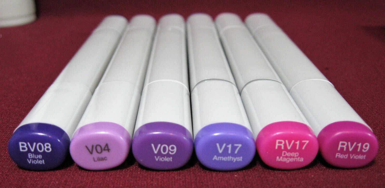 (6x) Copic Sketch Dual-Tip Markers - Violets BV, RV, V Series, NEW, Purples, V2