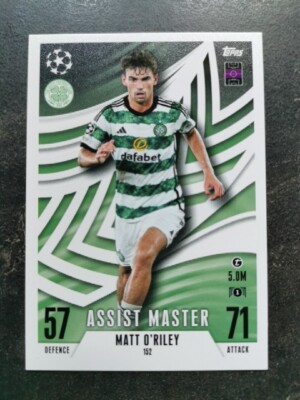 Topps Match Attax Champions League Extra 2023/24 Assist Master 152 Matt O`Riley