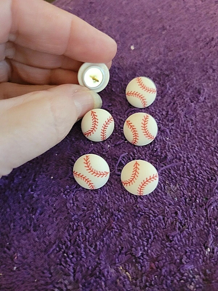 +Baseball Home Run Thumb Tacks Push Pins - 6pc Set - Fun & Very Unique! - Image 4 of 4
