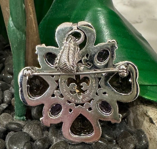 Prendedor/potenciador de piedras preciosas Judith Ripka de oro de ley de 14 k 17 quilates Foto 2 de 2