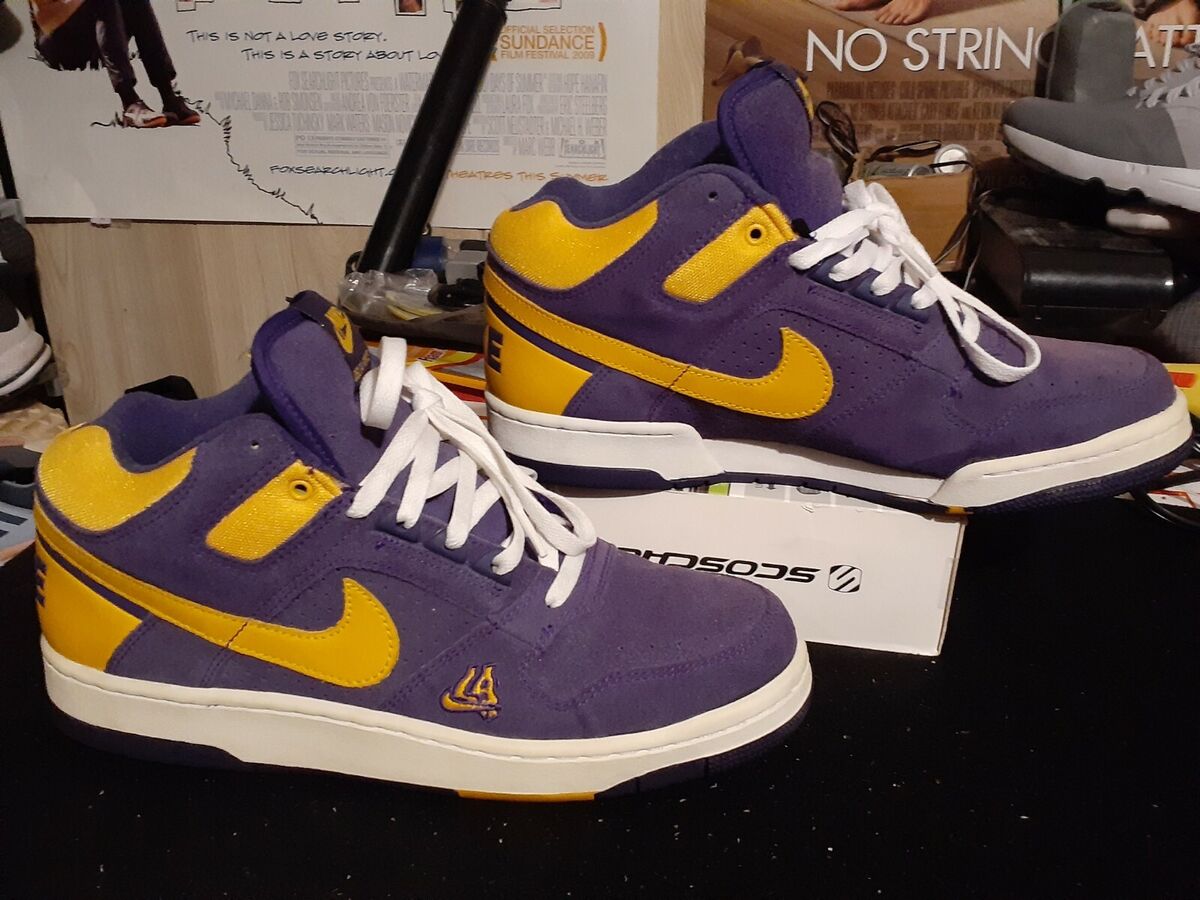 Nike Delta Force 3/4 Los Angeles LA Lakers Men's shoes size 10 RARE