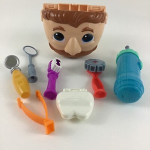 Play Doh Doctor Drill N Fill Dentist Playset Head Molds Clay Tools 2011 Hasbro