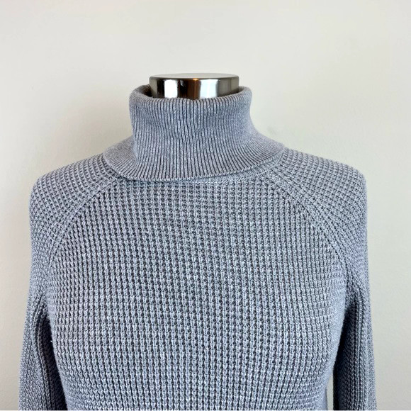 Michael Kors Solid Gray Ribbed Knit Turtleneck Lo… - image 3