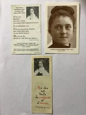 St Theresa Vintage lot of 3 Holy Card Saint Therese Lisieux Patron of Sick