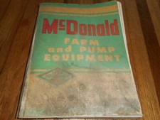 Vintage MCDONALD Farm and Pump Equipment Dubuque IA Sales Catalog - GREAT PHOTOS