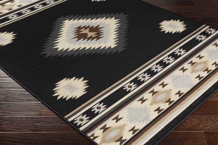 Area Rugs Oxbow Rustic Black Area Rug - Image 4 of 4