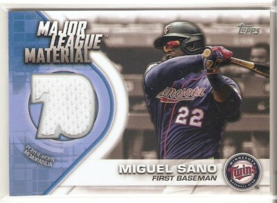 MIGUEL SANO JERSEY MEMORABILIA 2021 TOPPS MAJOR LEAGUE MATERIAL MLM-MS TWINS
