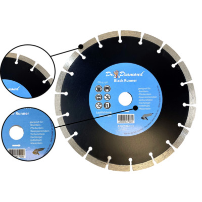 Diamanttrennscheibe Black Runner Profi Ø125 Ø230  für abrasive Materialien