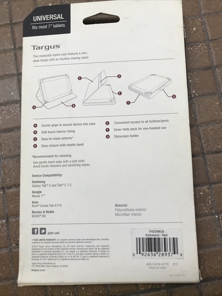 targus 7” universal tablet cover nwt - Image 2 of 3