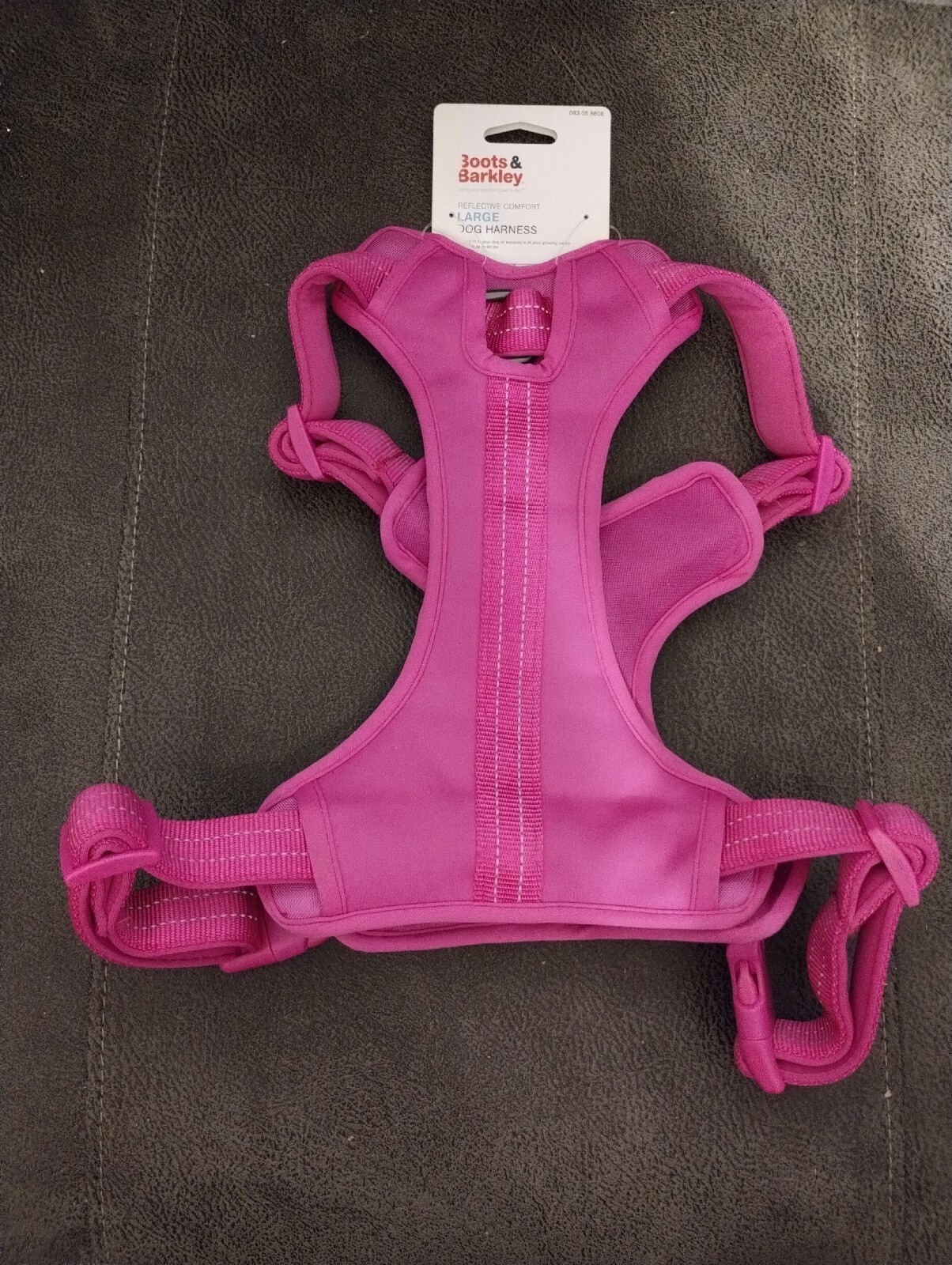 Boots & Barkley Reflective Comfort Large Dog Harness Pink New With tags