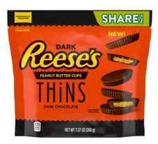 REESE'S Thins Dark Chocolate Peanut Butter Cups 7.37 oz
