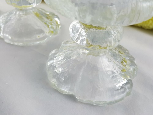 Vintage Tiara Glass Ponderosa Embossed Pine Cones Footed Water Goblets Glass - Picture 9 of 9