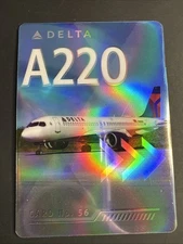 2022 Airbus A220-300 #56 Delta Airline Pilot Trading Card PWE