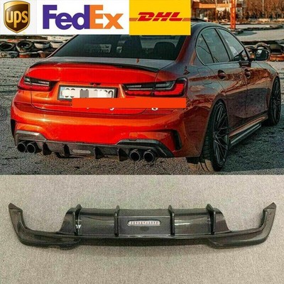 Fits For 19-21 BMW G20 M340i M Performance Rear Bumper Lip Diffuser Carbon Fiber