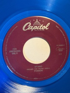Poison “Stand” Capitol 7” 45 (Blue Vinyl) VG+++