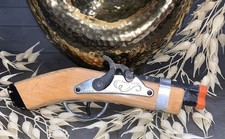 B7 VTG Parris Toy Wooden PIRATE PISTOL Flintlock Cap Gun DOUBLE BARREL PLUG