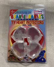 Ty Beanie Babies Official Heart Hang Tag Protectors New 10 Pack Authentic