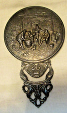 Hand Mirror Small Purse Size Vintage Silverplate AS IS