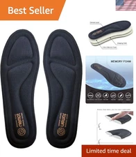 Enhanced Comfort Navy Memory Foam Insoles for Women - Size 9, Shoe Inserts
