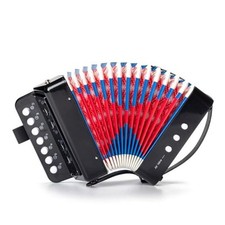 YAYUZEST Beginner Accordion Button Control Beginners Accordions 10 Keys Black