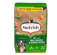 Rachael Ray Nutrish Adult Dry Dog Food Real Chicken Veggies Recipe, 30 lb