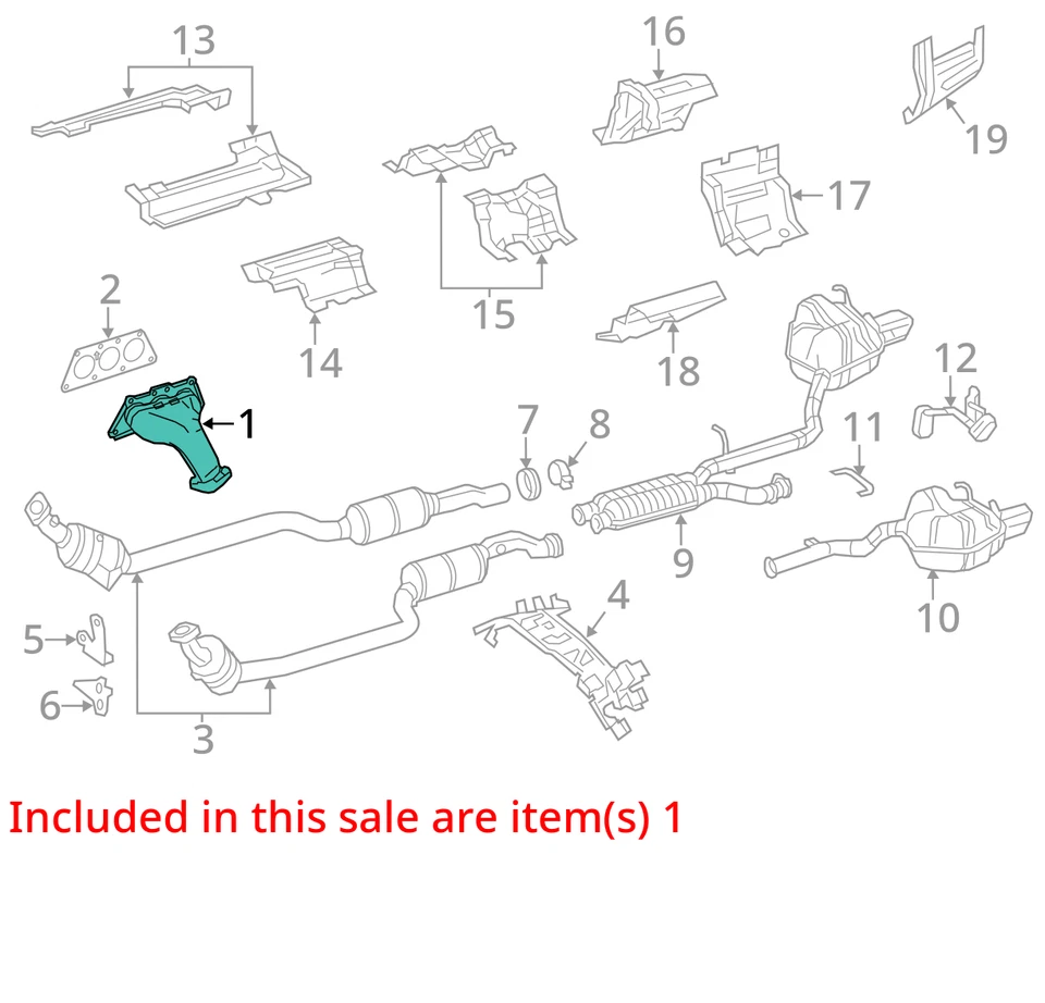 2015 Mercedes-Benz GLK Class Exhaust Manifold OEM 104K Miles - LKQ399860351 - Image 4 of 4