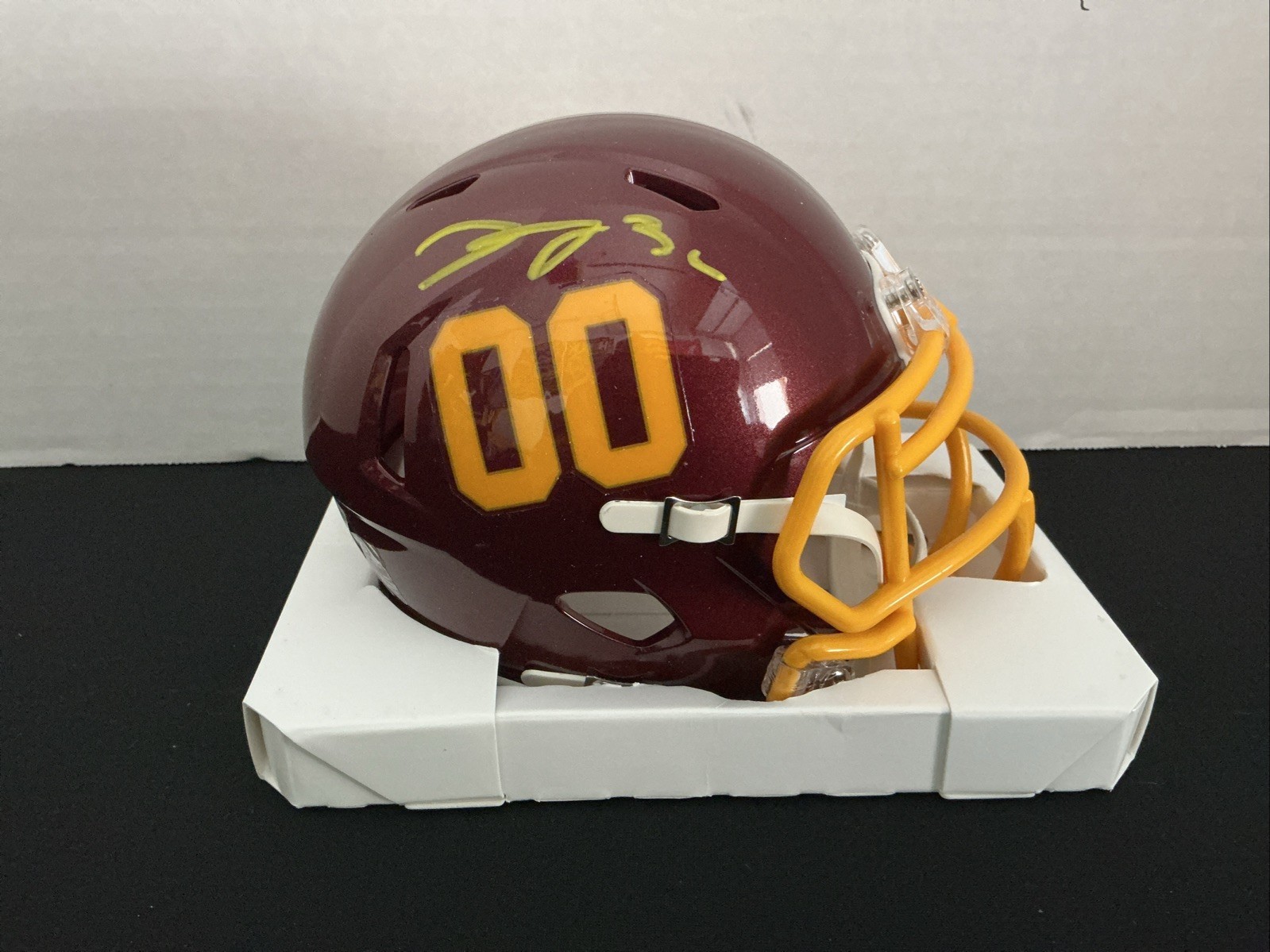 Washington Commanders Dyami Brown Autographed Mini Helmet Beckett COA
