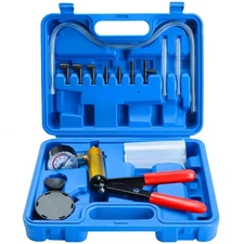 DASBET Hand Held Vacuum Pump Tester Set Gauge and Brake Bleeder Kit for