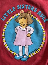 VTG 90s Kid 7 DW "Little Sisters Rule" Marc Brown PBS Arthur Crewneck Sweatshirt